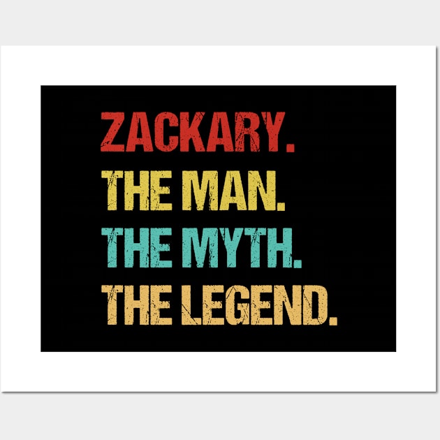 Mens Zackary The Man The Myth The Legend design Wall Art by KuTees